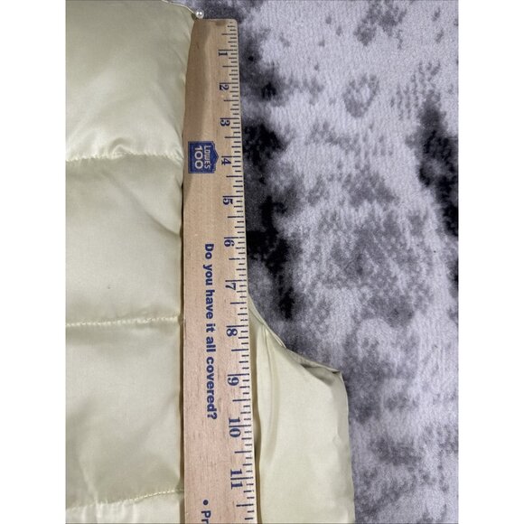 Banana Republic Puffer Vest Womens Size Large Ivory Full Zip Pockets Down Fowl - Picture 5 of 9